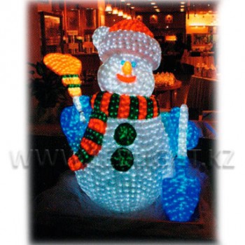 Декоративная светящаяся акриловая фигура "Снеговик"