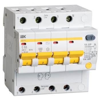 Выключатель автоматический дифференциального тока  АД14 25А 30мА 4п